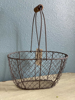 Tall Oval Wire Basket