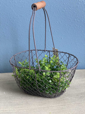 Tall Oval Wire Basket